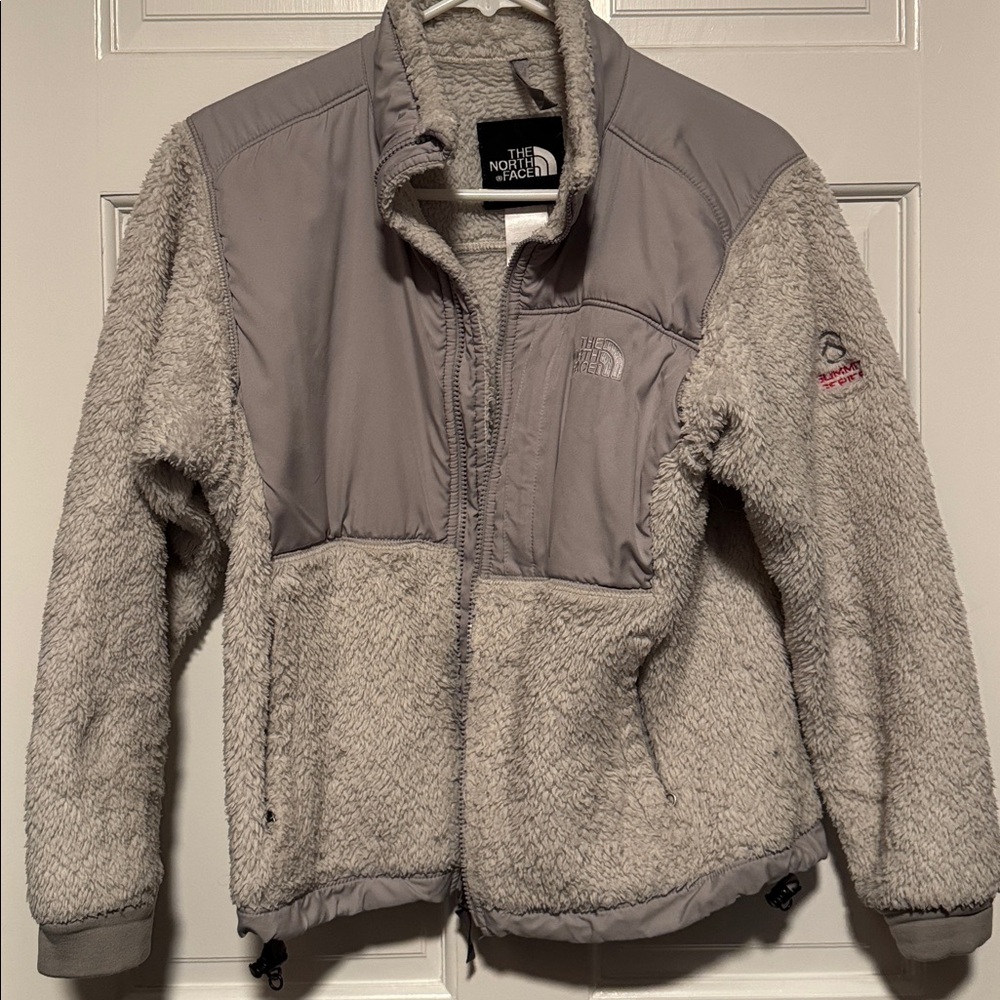 The North Face Light Gray Sherpa Jacket